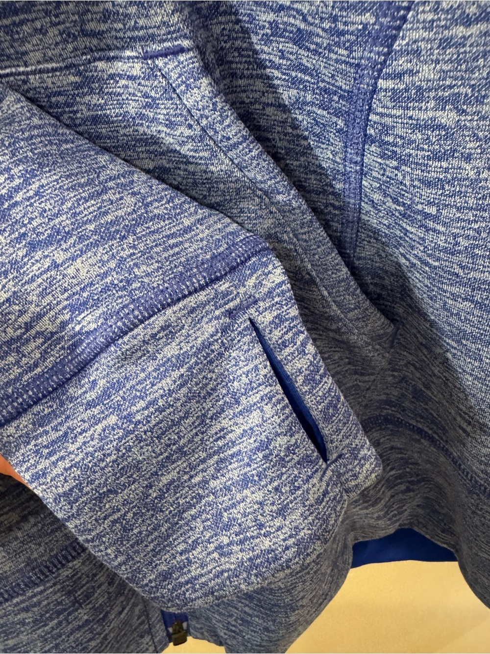 Adidas ClimaWarm Full Zip Hoodie Blue Womens Small Fleece Lined - Picture 5 of 11